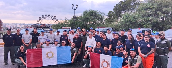Bomberos de la Agrupación Serrana integraron el apoyo provincial en Chubut