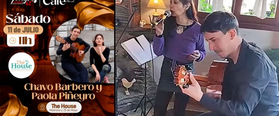 El ciclo Tango Café 2026: dúo Piñero-Cruz en The House