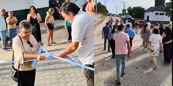 Huerta Grande: nueva etapa de adoquinado en la calle Arruabarrena