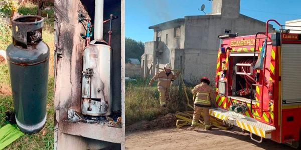 Villa Giardino: Bomberos extinguieron un incendio en una vivienda originado por un tubo de gas