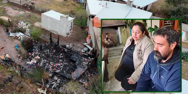 Campaña solidaria: Juntan donaciones para la familia que se quedó sin nada tras el incendio en Huerta Grande.
