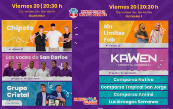 Chipote en el gran cierre de los carnavales en Huerta Grande 2026