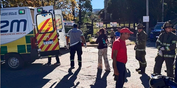  La Falda: una motociclista resultó herida tras un choque en Maipú y Kennedy
