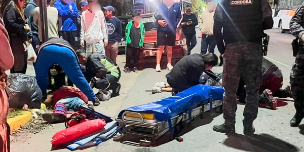 La Falda: violenta colisión nocturna deja un saldo de dos hospitalizados