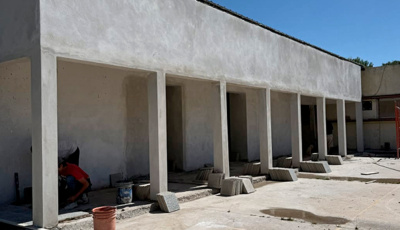 Recta final para las nuevas aulas del IPEM 335 en Valle Hermoso