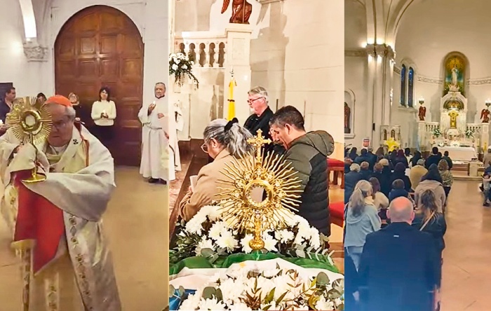 Corpus Christi en La Falda: el Cardenal Rossi encabezó la celebración 