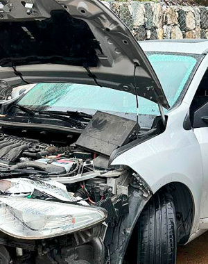 Camino del Cuadrado: un vehículo despistó a la altura del kilómetro 5