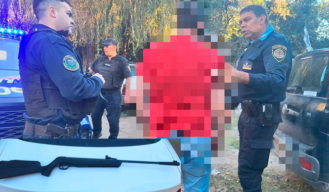 Valle Hermoso: detienen a un hombre tras amenazar a vecinos con un rifle