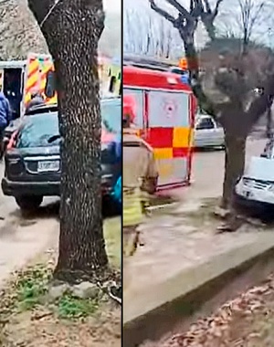 La Falda: un auto fuera de control chocó contra un vehículo estacionado y un árbol