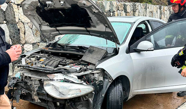 Camino del Cuadrado: un vehículo despistó a la altura del kilómetro 5