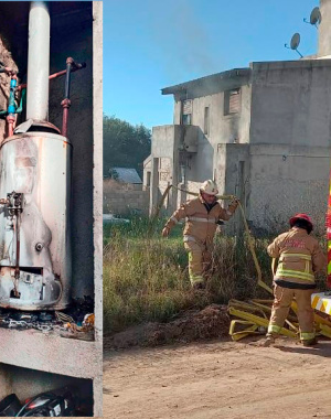 Villa Giardino: Bomberos extinguieron un incendio en una vivienda originado por un tubo de gas