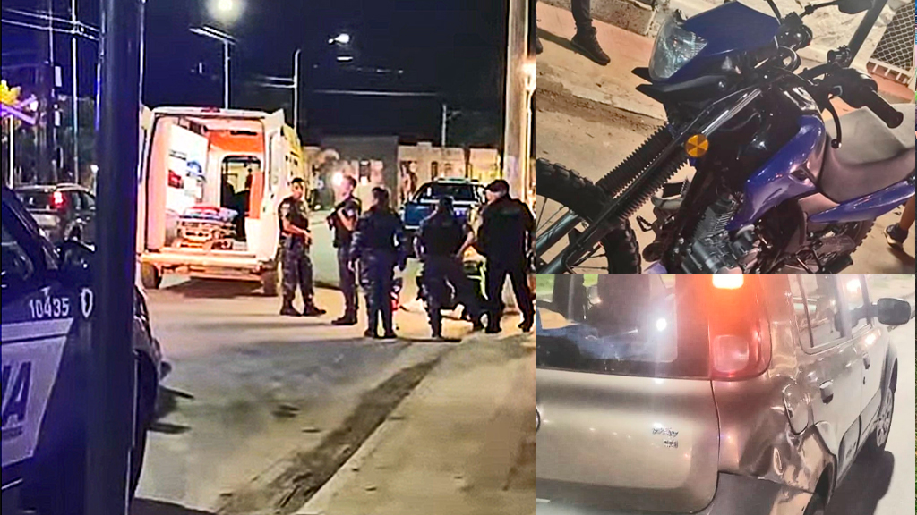 La Falda: un motociclista sufrió una fractura expuesta en un choque sobre Av. Buenos Aires 