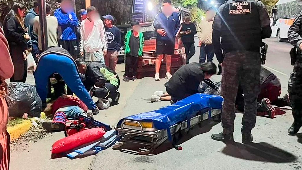 La Falda: violenta colisión nocturna deja un saldo de dos hospitalizados