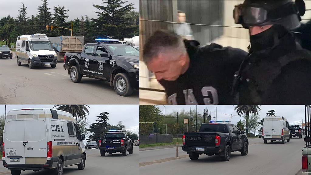 Traslado de máxima seguridad del Porteño Luzi transito por la Ruta 38