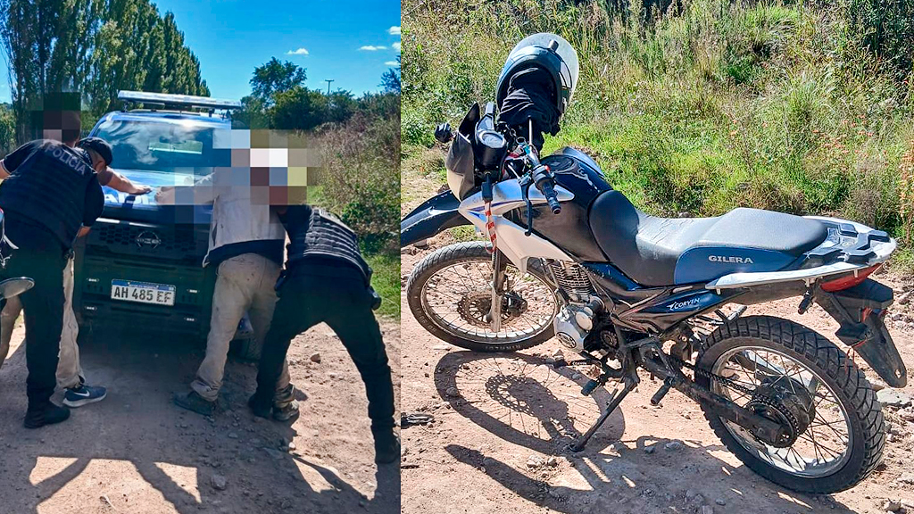 La Cumbre: detuvieron a dos jóvenes que circulaban en una moto robada en La Falda
