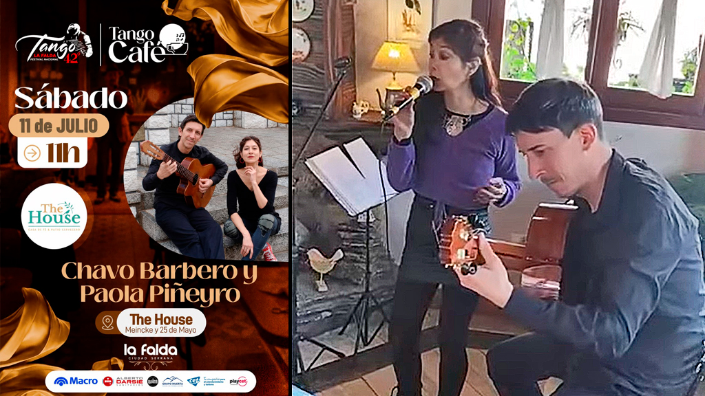 El ciclo Tango Café 2026: dúo Piñero-Cruz en The House
