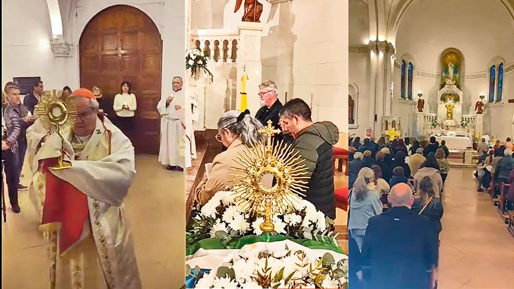 Corpus Christi en La Falda: el Cardenal Rossi encabezó la celebración 