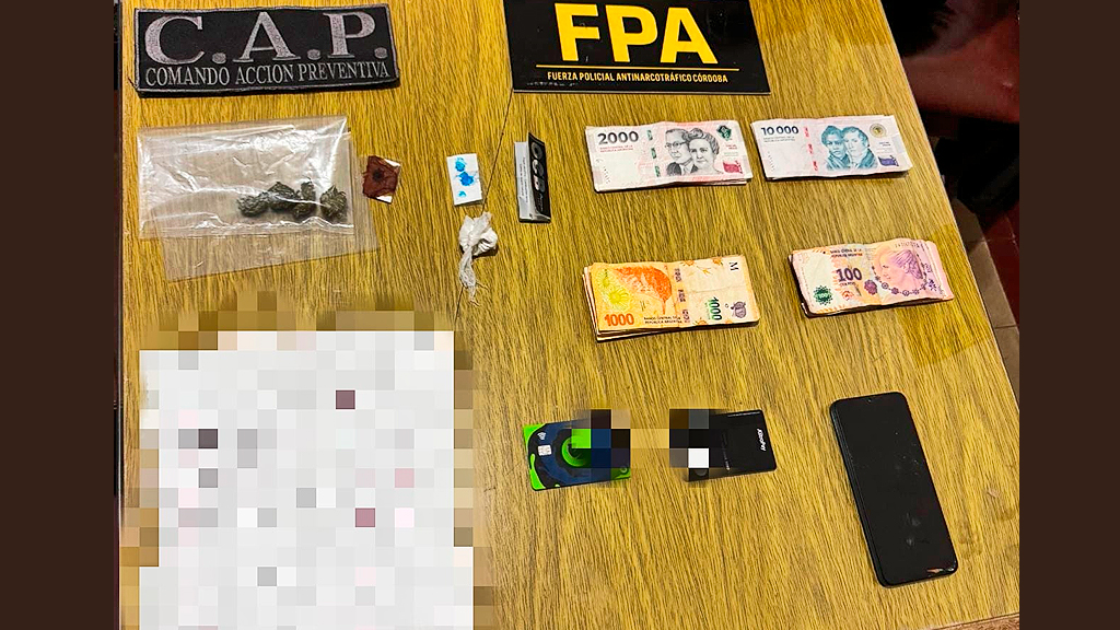 Detienen en La Falda a un hombre con pedido de captura por narcotráfico