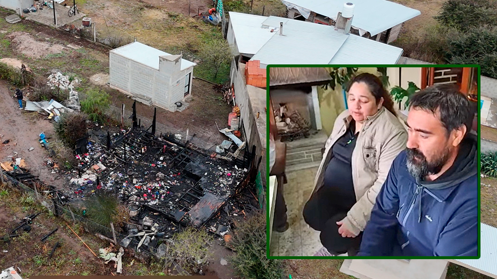 Campaña solidaria: Juntan donaciones para la familia que se quedó sin nada tras el incendio en Huerta Grande.