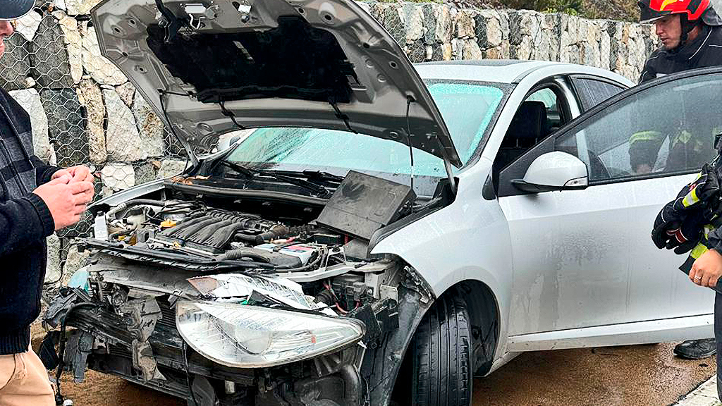 Camino del Cuadrado: un vehículo despistó a la altura del kilómetro 5