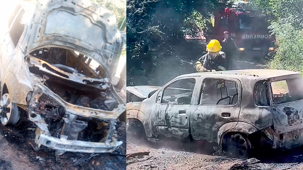 Cosquín: Se incendió un automóvil en el barrio Pan de Azúcar 