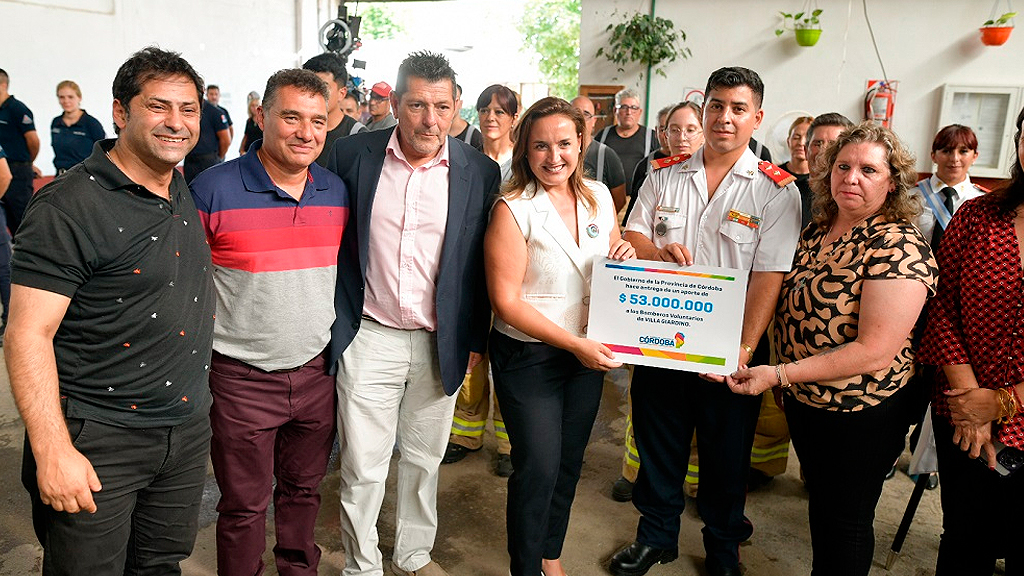 El gobierno otorgó subsidio al Cuartel de Bomberos de Giardino