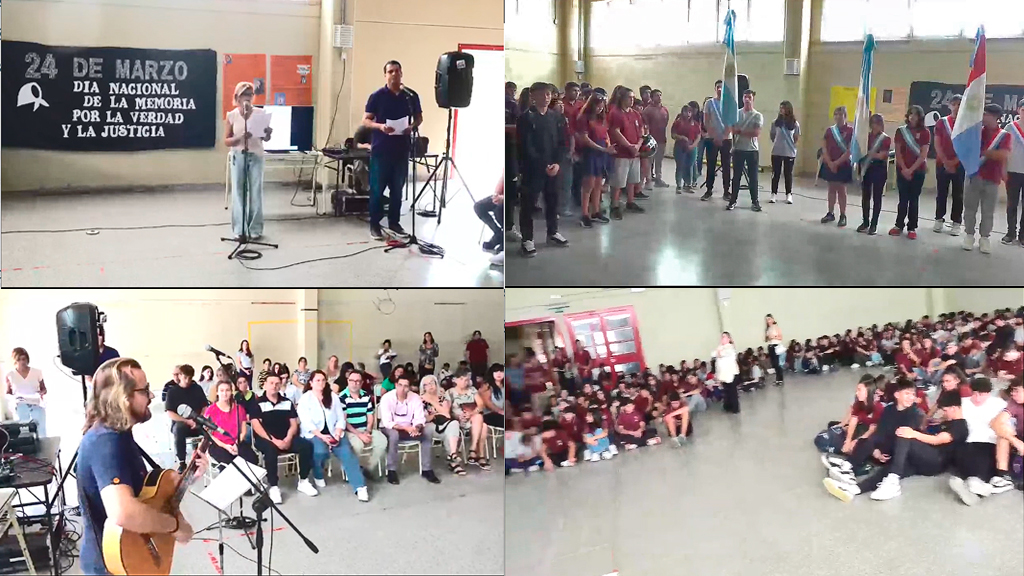Acto del Día de la Memoria por la Verdad y Justicia en el IPEM 200