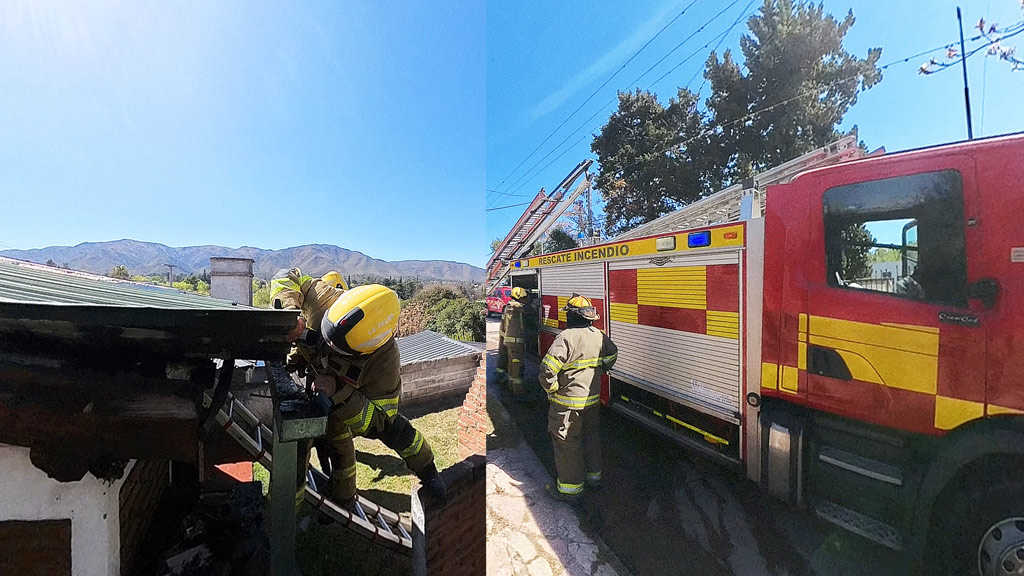 Incendio intencional de vivienda en Huerta Grande