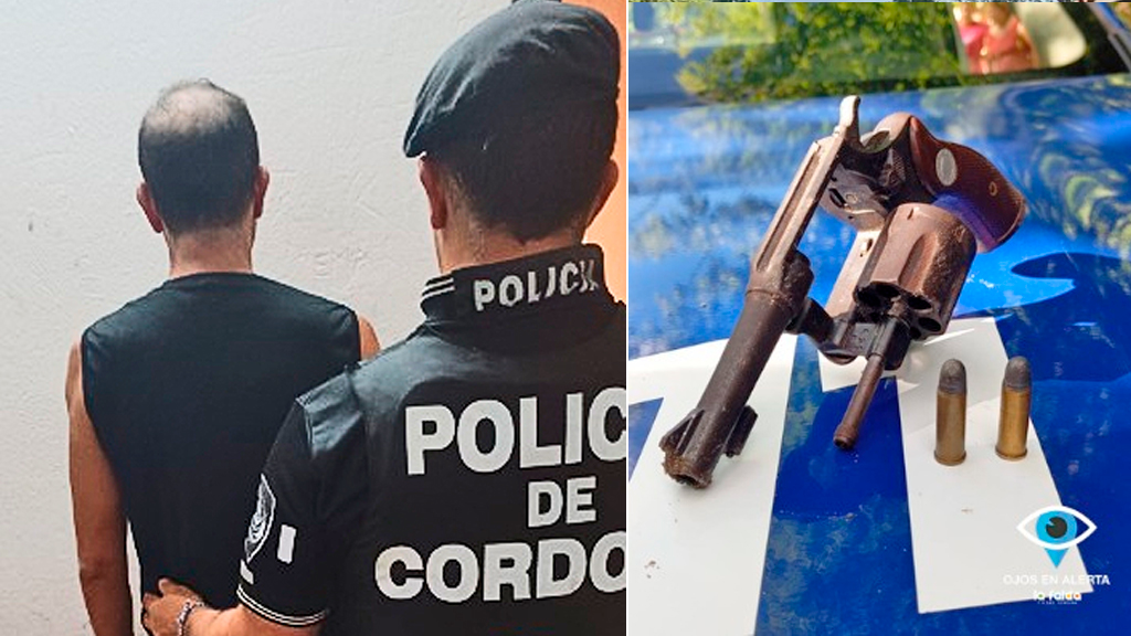 Amenazaba a su pareja con un arma de fuego y fue detenido