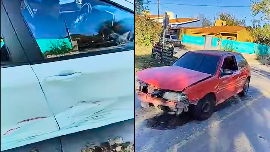 Falla en los frenos provocó un choque de dos autos en el ingreso al Cuadrado