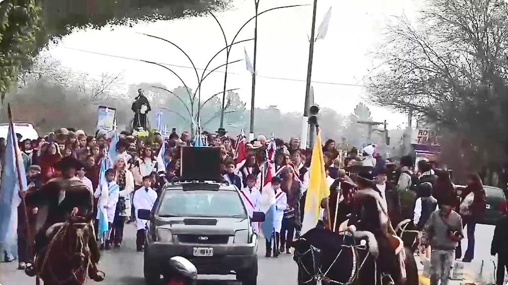 Valle Hermoso: misa y procesión de las Fiestas Patronales 2025