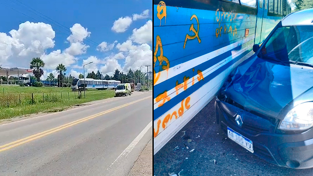 Villa Giardino: polémica por un paso a nivel no autorizado tras un nuevo choque con el tren