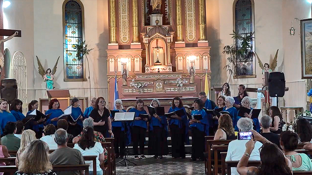 Celebración del concierto navideño en Huerta Grande