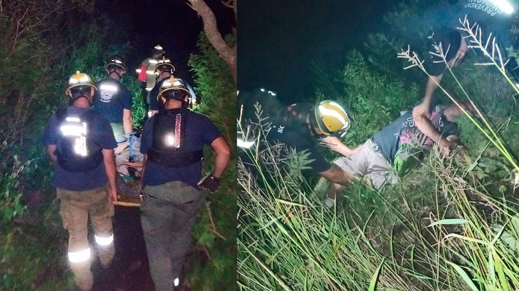 Rescatan un turista de 72 años que se desbarrancó camino a la Banderita
