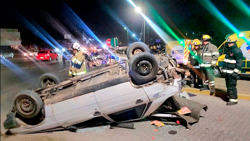 Violento accidente en ingreso norte de Huerta Grande