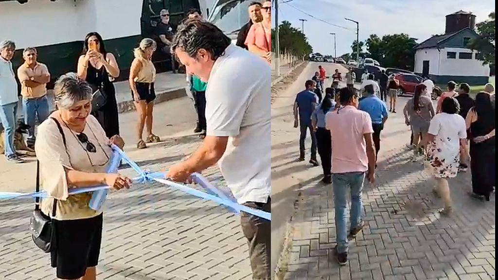 Huerta Grande: nueva etapa de adoquinado en la calle Arruabarrena