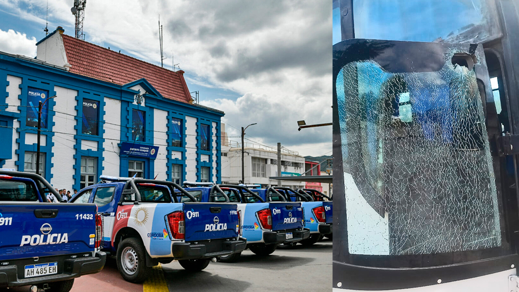 Detenido en Cosquín por atacar un colectivo tras no poder pagar