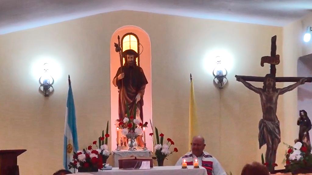 Misa y procesión en Iglesia San Roque de Rio Grande