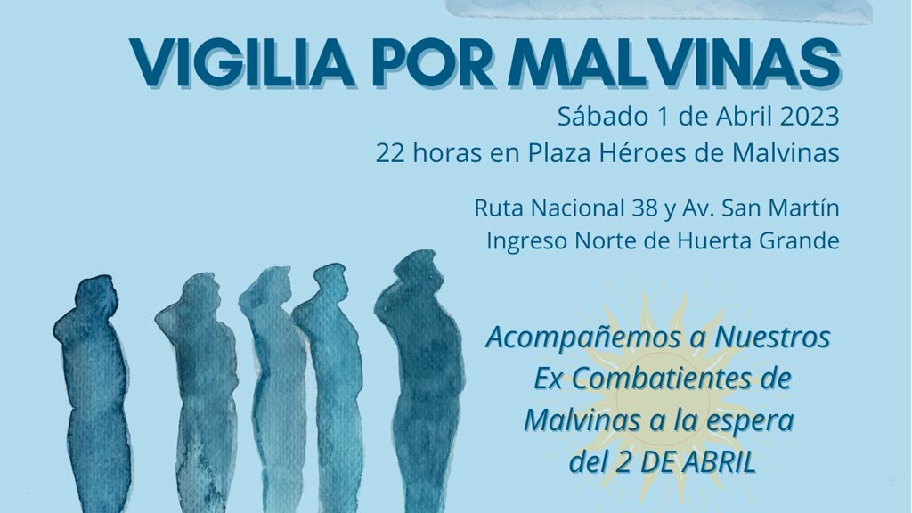Huerta Grande: vigilia por héroes de Malvinas esperando el 2 de abril