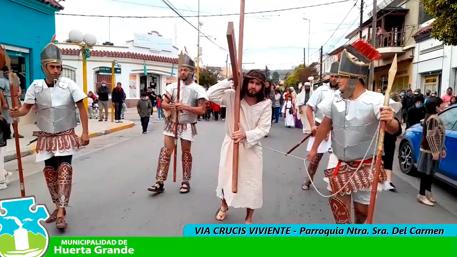 Vía crucis viviente por las calles de Huerta Grande