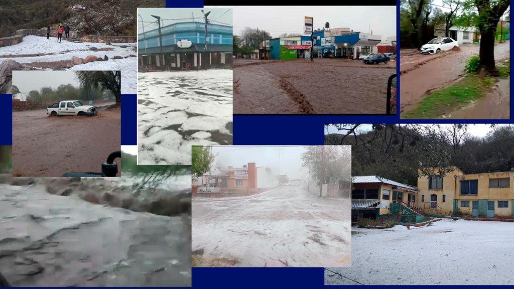 Copiosa lluvia y granizo en Capilla del Monte