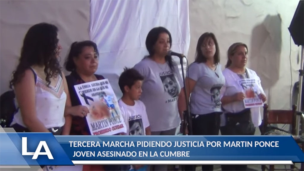 Tercera marcha pidiendo justicia por Martín Ponce 