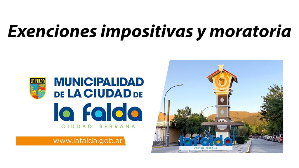 Nueva moratoria y eximición de impuestos al comercio y turismo en La Falda