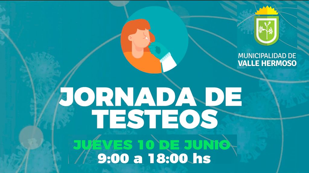 Testeo masivo este jueves 10 de junio en Valle Hermoso