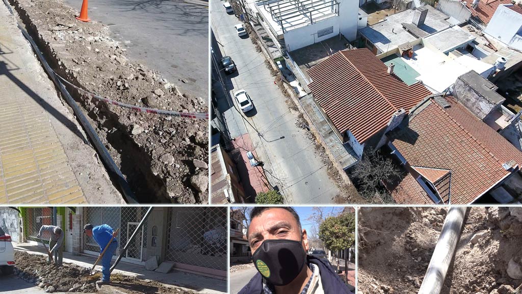 Servicio esencial: etapa de plan de obras incluyó calle Meincke