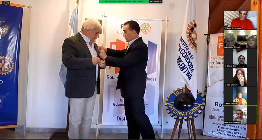 Acto de asuncion de nuevas autoridades del Rotary Club La Falda