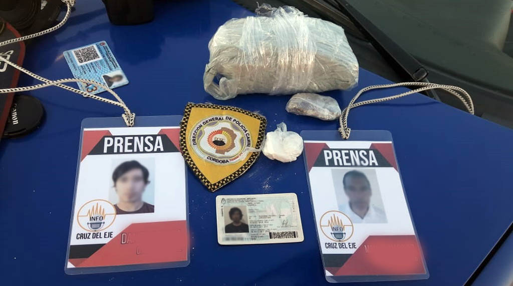 Pseudo-periodistas detenidos en ruta 38 por tenencia de estupefacientes