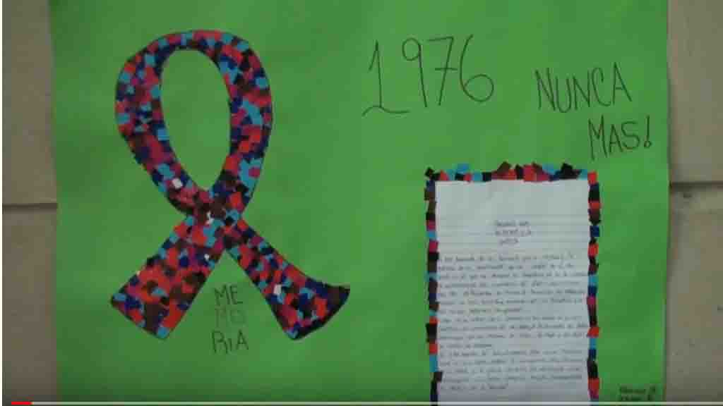Los alumnos del IPET 200 conmemoraron el Día de La Memoria en Huerta Grande