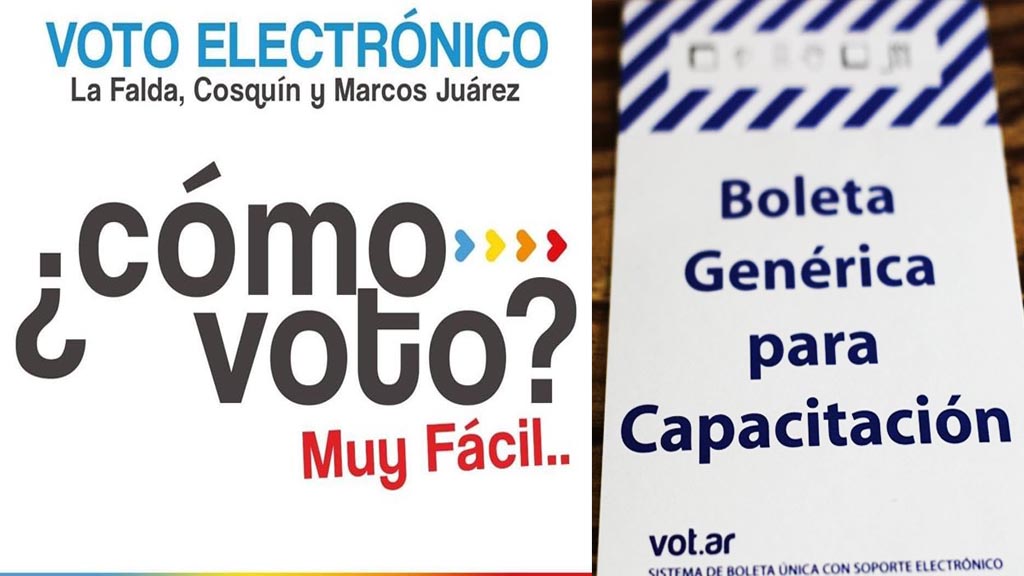 Máquinas y vídeo para practicar el voto electrónico en La Falda