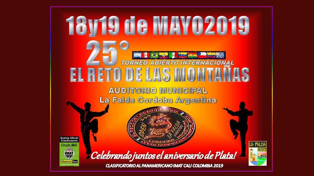 18 y 19 de Mayo, Torneo abierto internacional de artes marciales en La Falda 